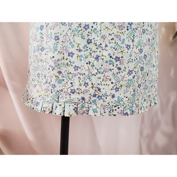 Vtg Dressbarn 90s Y2K Ditsy Floral Sheath Dress Size 8 Cottage Modest Blue Zip - Picture 6 of 13